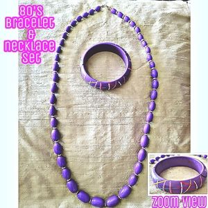 Vintage 80's necklace and bracelet set